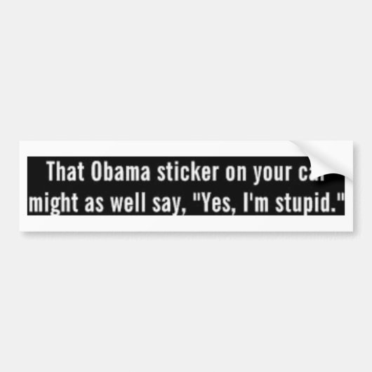 Anti Obama Bumpersticker (Voorkant)
