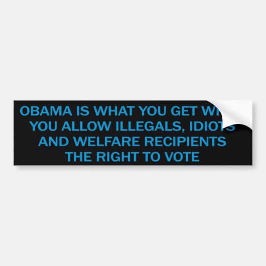 Anti-Obama Bumpersticker (Voorkant)