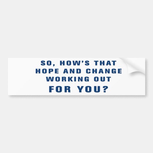 Anti-Obama Bumpersticker (Voorkant)