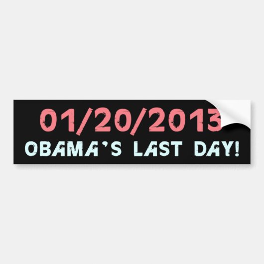 Anti-Obama Bumpersticker (Voorkant)