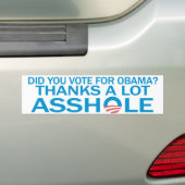 Anti-Obama Bumpersticker (Op auto)