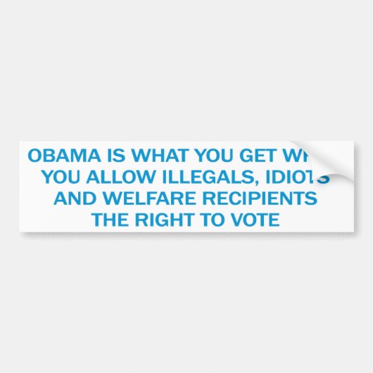 Anti-Obama Bumpersticker (Voorkant)