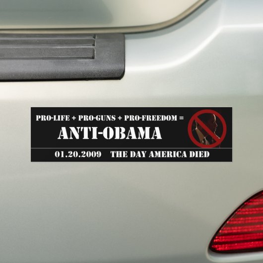ANTI-OBAMA BUMPERSTICKER (Op auto)