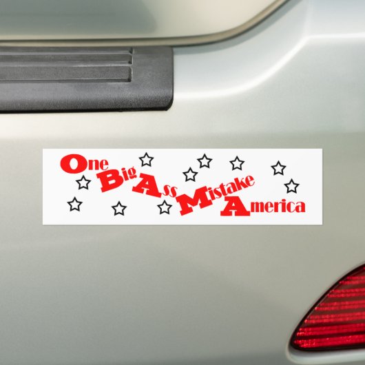 Anti-Obama Bumpersticker (Op auto)