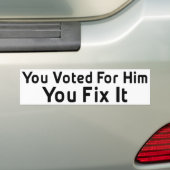 Anti-Obama Bumpersticker (Op auto)