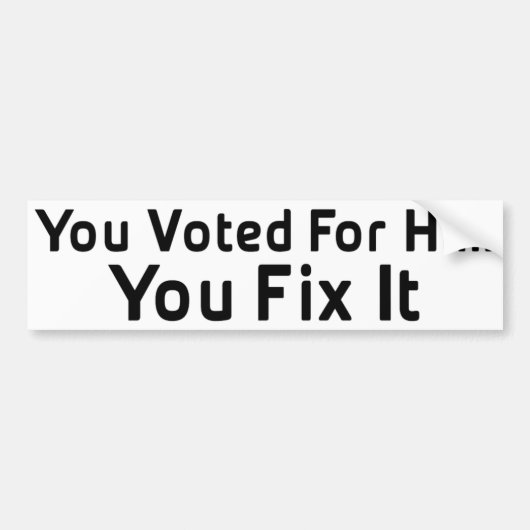Anti-Obama Bumpersticker (Voorkant)