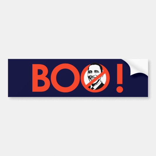 Anti-Obama Bumpersticker - Boo (Voorkant)