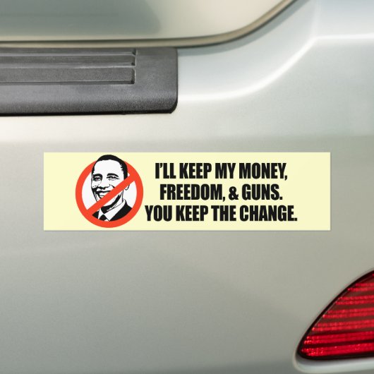 Anti-Obama-Bumpersticker Bumpersticker (Op auto)