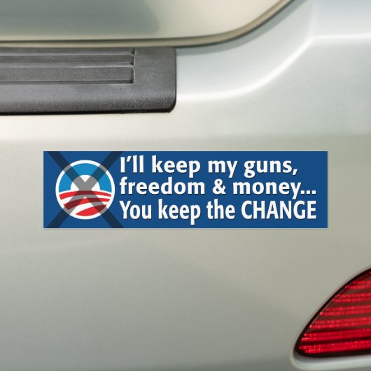 Anti-Obama-Bumpersticker Bumpersticker (Op auto)