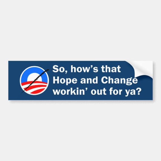 Anti-Obama-Bumpersticker Bumpersticker (Voorkant)