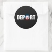 Anti-Obama-bumpersticker - Deport Obama Now Ronde Sticker (Tas)