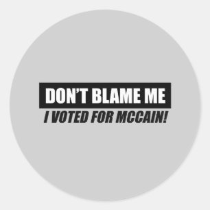 Anti-Obama Bumpersticker - Geef me niet de schuld Ronde Sticker