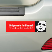 Anti-Obama-bumpersticker - Heb je voor Obama geste Bumpersticker (Op auto)