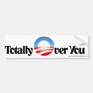 Anti-Obama Bumpersticker "helemaal over jou"