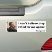 Anti-Obama Bumpersticker - ik kan het niet geloven (Op auto)