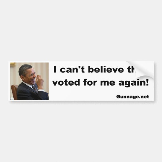 Anti-Obama Bumpersticker - ik kan het niet geloven (Voorkant)