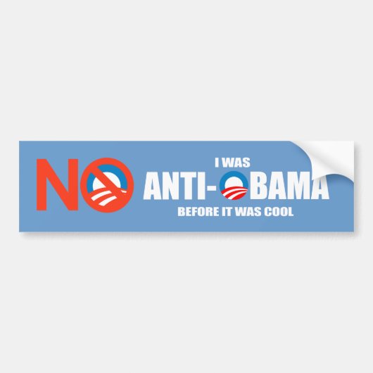 Anti-Obama-bumpersticker - Ik was anti-Obama voor Bumpersticker (Voorkant)