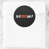 Anti-Obama Bumpersticker - Is het nog 2012? Ronde Sticker (Tas)