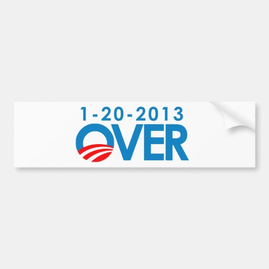 Anti-Obama Bumpersticker - Meer dan 1-20-2013 (Voorkant)