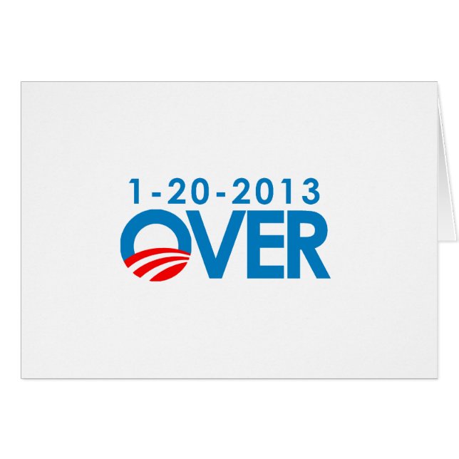 Anti-Obama Bumpersticker - Meer dan 1-20-2013 (Voorkant Horizontaal)