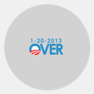 Anti-Obama Bumpersticker - Meer dan 1-20-2013 Ronde Sticker