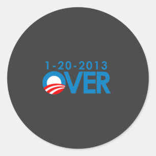 Anti-Obama Bumpersticker - Meer dan 1-20-2013 Ronde Sticker