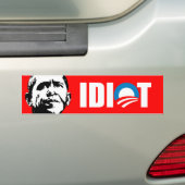 Anti-Obama-bumpersticker - OBAMA IS EEN IDIOT Bumpersticker (Op auto)