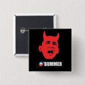 Anti-Obama-Bumpersticker - Obummer Vierkante Button 5,1 Cm (Voorkant /achterkant)