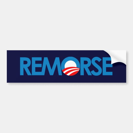 Anti-Obama Bumpersticker - Remorse (Voorkant)