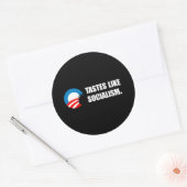 Anti-Obama Bumpersticker - Smaakt naar Socialisme  Ronde Sticker (Envelop)