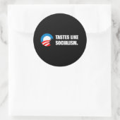 Anti-Obama Bumpersticker - Smaakt naar Socialisme  Ronde Sticker (Tas)
