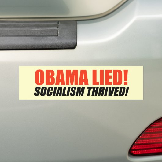Anti-Obama Bumpersticker - Socialisme gedreven (Op auto)