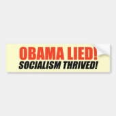 Anti-Obama Bumpersticker - Socialisme gedreven (Voorkant)