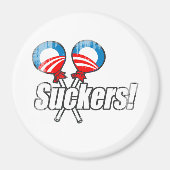Anti-Obama Bumpersticker - Suckers Faded.png Magneet (Voorkant)