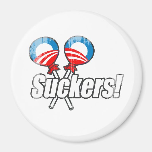 Anti-Obama Bumpersticker - Suckers Faded.png Magneet (Voorkant)