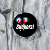 Anti-Obama Bumpersticker - Suckers Ronde Button 4,0 Cm (In situ)