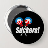 Anti-Obama Bumpersticker - Suckers Ronde Button 4,0 Cm (Voorkant /achterkant)