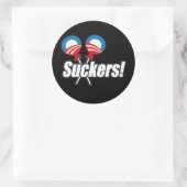 Anti-Obama bumpersticker - Suckers Ronde Sticker (Tas)