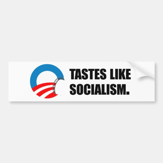 Anti-Obama Bumpersticker - Tastes als socialisme b (Voorkant)