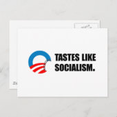 Anti-Obama Bumpersticker - Tastjes als socialisme Briefkaart (Voorkant / Achterkant)