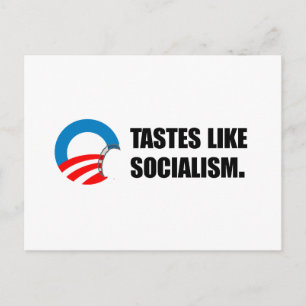 Anti-Obama Bumpersticker - Tastjes als socialisme Briefkaart