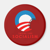 Anti-Obama Bumpersticker - Tastjes als socialisme Magneet (Voorkant)