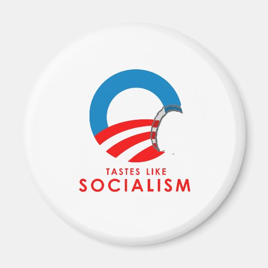 Anti-Obama Bumpersticker - Tastjes als socialisme Magneet (Voorkant)