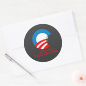 Anti-Obama Bumpersticker - Tastjes als socialisme Ronde Sticker (Envelop)