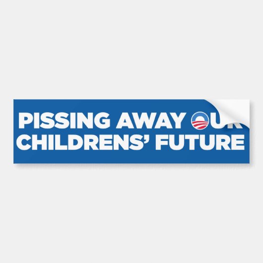 Anti-Obama bumpersticker (voor stopborden) (Voorkant)