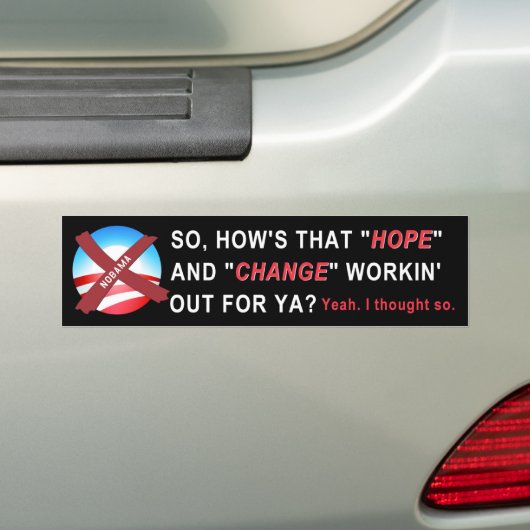 Anti-Obama Bumpersticker (zwart) (Op auto)