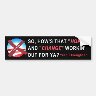 Anti-Obama Bumpersticker (zwart)