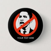 Anti-Obama Button / Gepersonaliseerd (Voorkant)