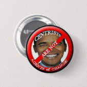 Anti-Obama Centrist Button (Voorkant /achterkant)