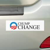 Anti-Obama - Chump Change black Bumpersticker (Op auto)